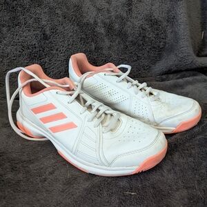 Adidas Women's White and Pink Athletic Shoes